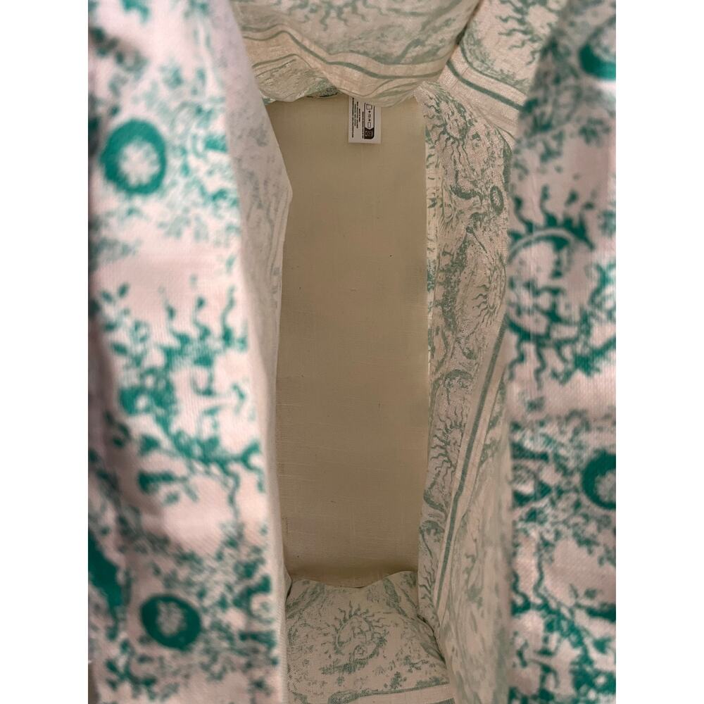 Christian Dior Dioriviera Linen Tote Turquoise w/Off Brand felt Organizer insert - Picture 9 of 12